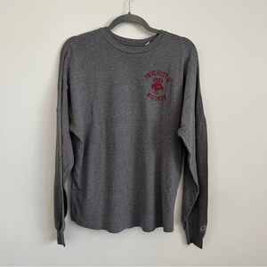 University of Wisconsin Long Sleeve Gray Red Shirt-Women’s Size Medium